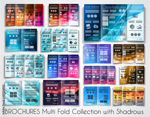 Vector tri fold brochure template design or flyer layout