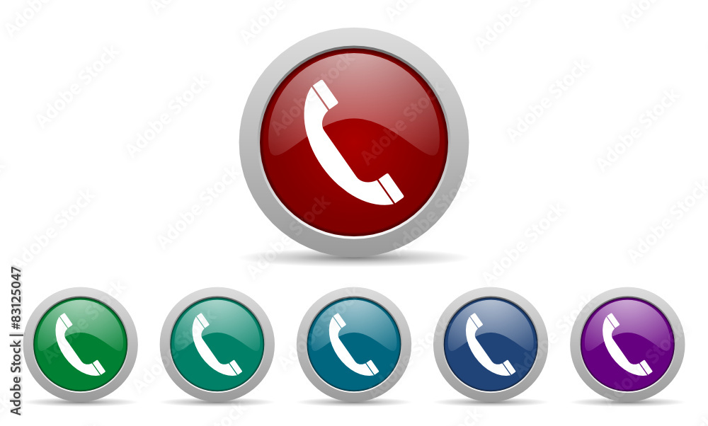  phone vector icon set