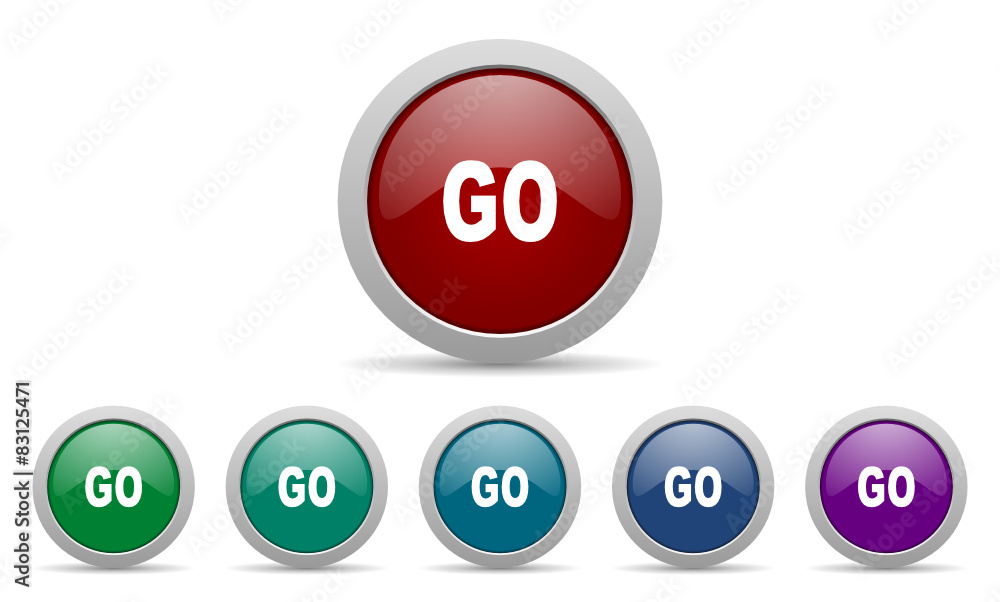 go vector icon set go vector icon set