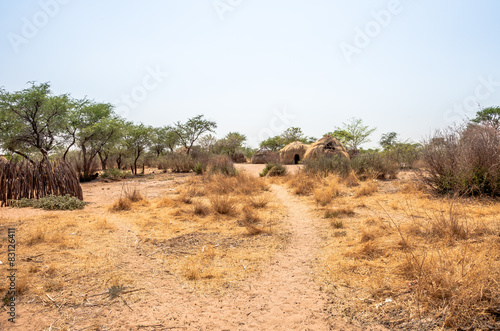 Bushmen village, Central Kalahari Game Reserve of Botswana.
