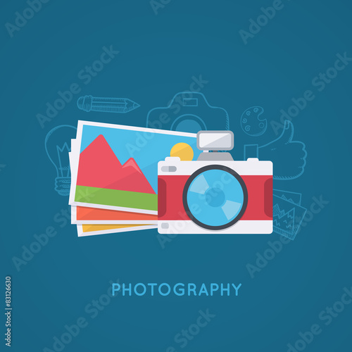 Camera and pictures. 