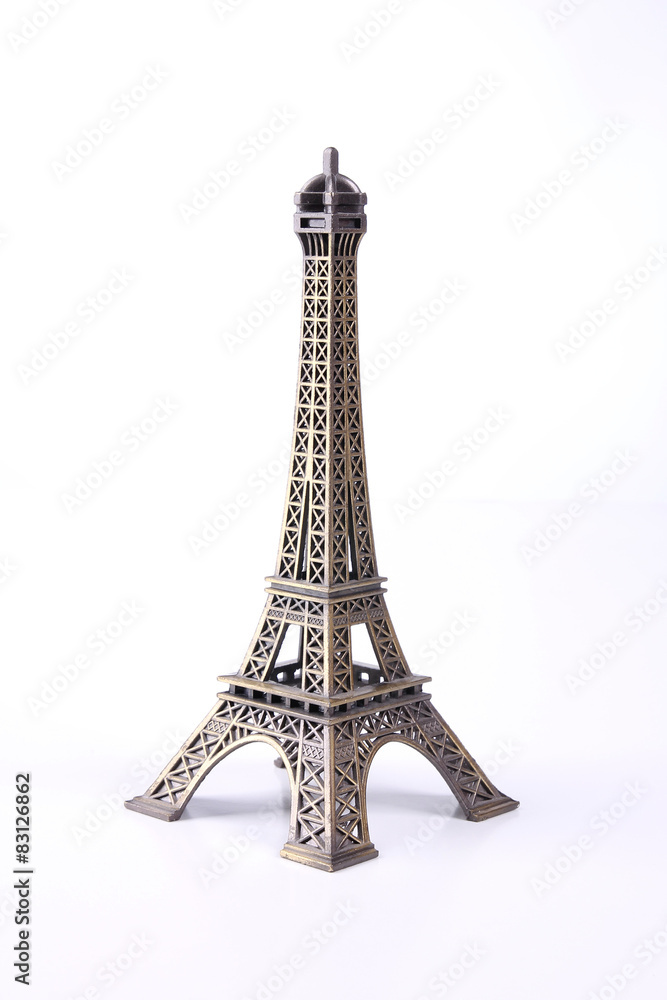 Figure Tour Eiffel on a white background
