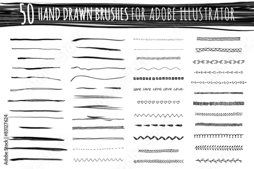 Set of art and pattern brushes
