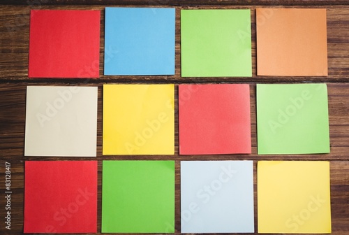 Colorful sticky post its
