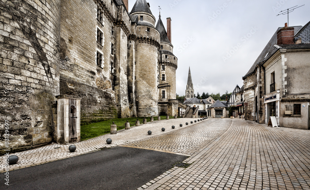 The Chateau de Langeais, France. Located in Langeais in the Loir
