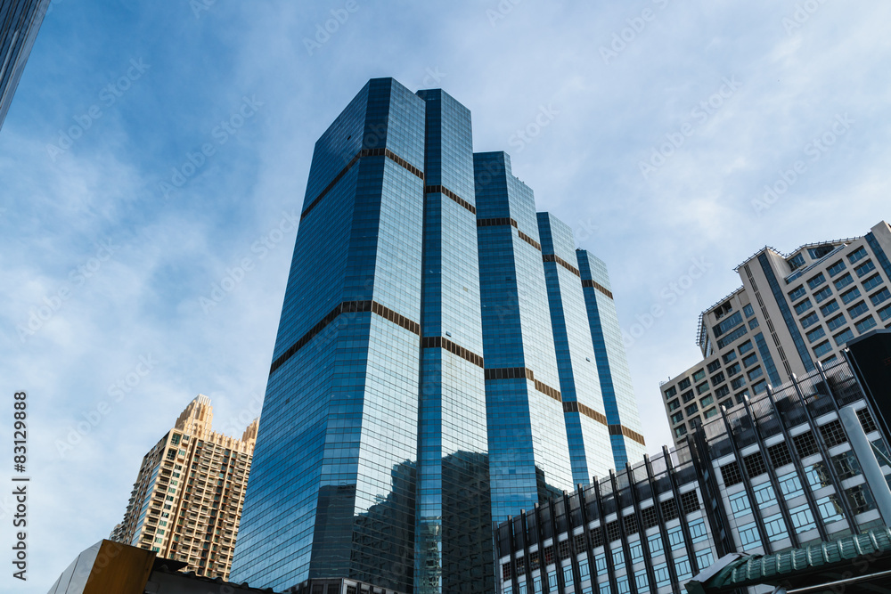 Blue sky with Building style modern ,business area Blue sky with Building style modern ,business area