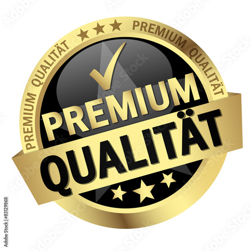 button with text Premium Qualität