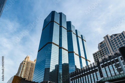 Blue sky with Building style modern  business area