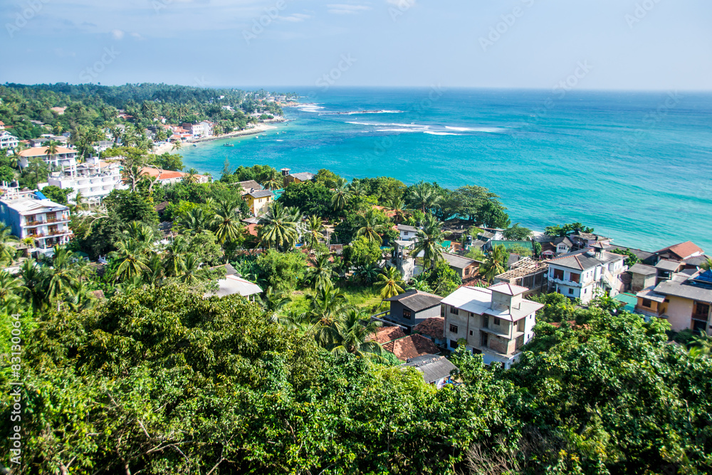 beautiful top view Unawatuna Sri Lanka