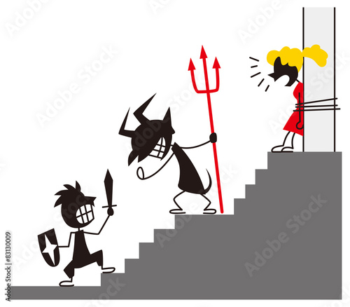 勇者と悪魔と女性