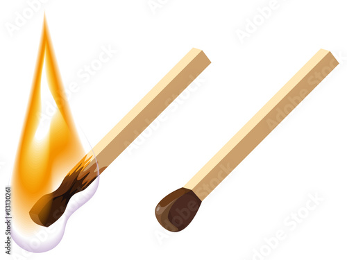 New and burning match