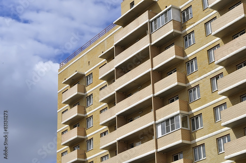 Facade of a new apartment building