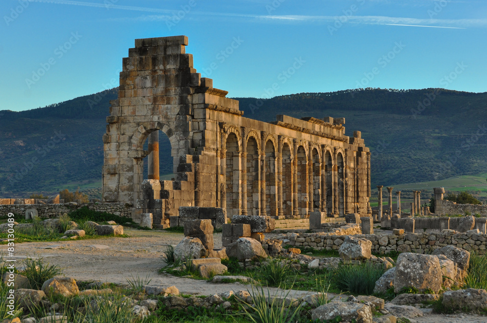 Ruins of an Ancient Roman City in Volubilis, Morocco