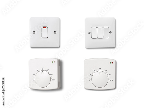 Obraz na płótnie Light and heating controls. w salonie