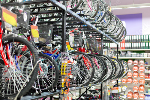 Sales of bicycles in store photo