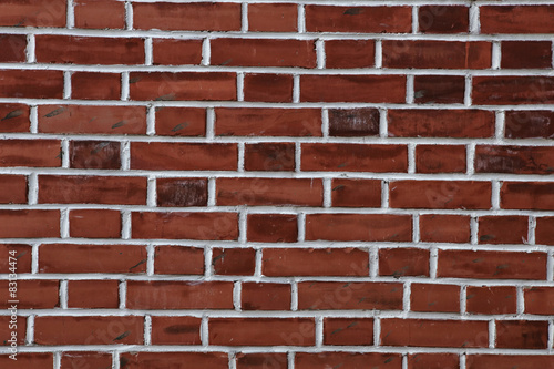 Red brick wall background - texture pattern