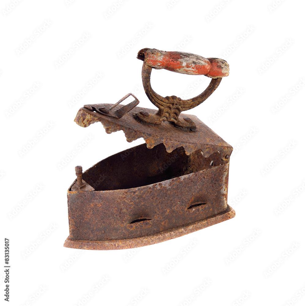 antique iron isolated on white background antique iron isolated on white background