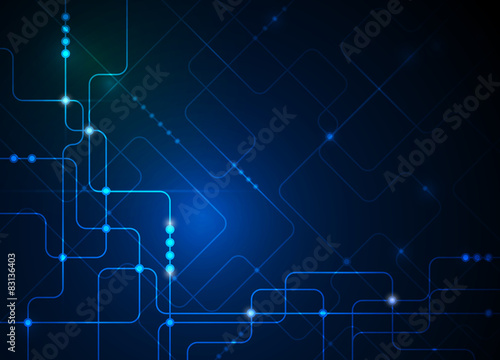 Vector illustration hi-tech blue abstract technology background