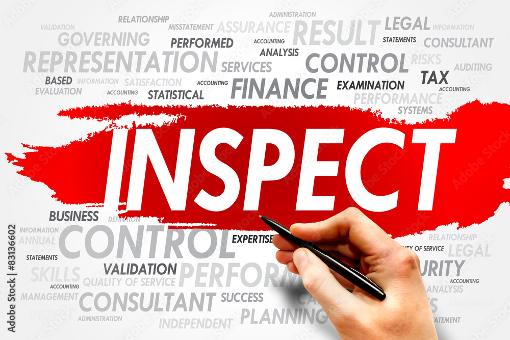 INSPECT word cloud, business concept INSPECT word cloud, business concept
