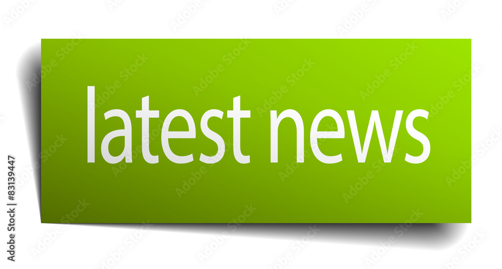 latest news green paper sign isolated on white latest news green paper sign isolated on white