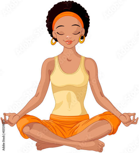 African American Yogi Girl