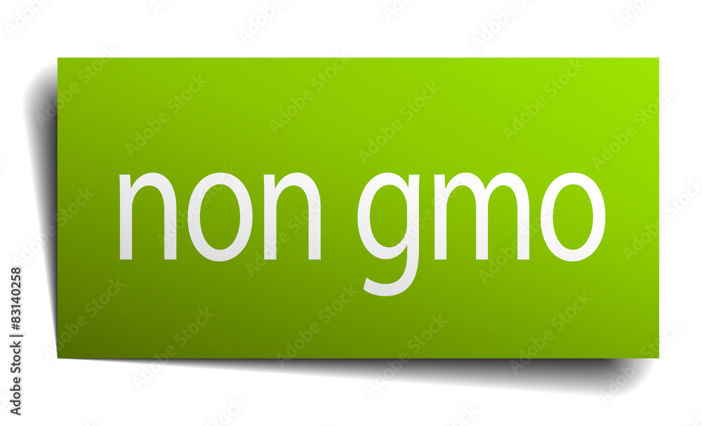 non gmo square paper sign isolated on white non gmo square paper sign isolated on white