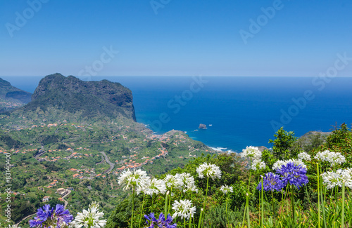 Seascape from the Levada Ribeira Frio-Portela. Madeira. photo
