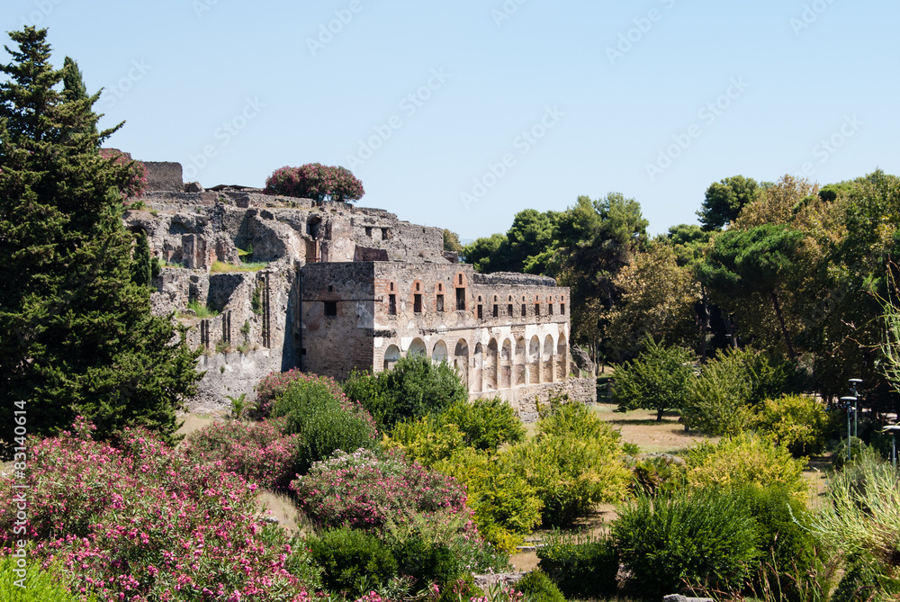 Ruins of Pompeii, Italy. Pompeii is an ancient Roman city died f