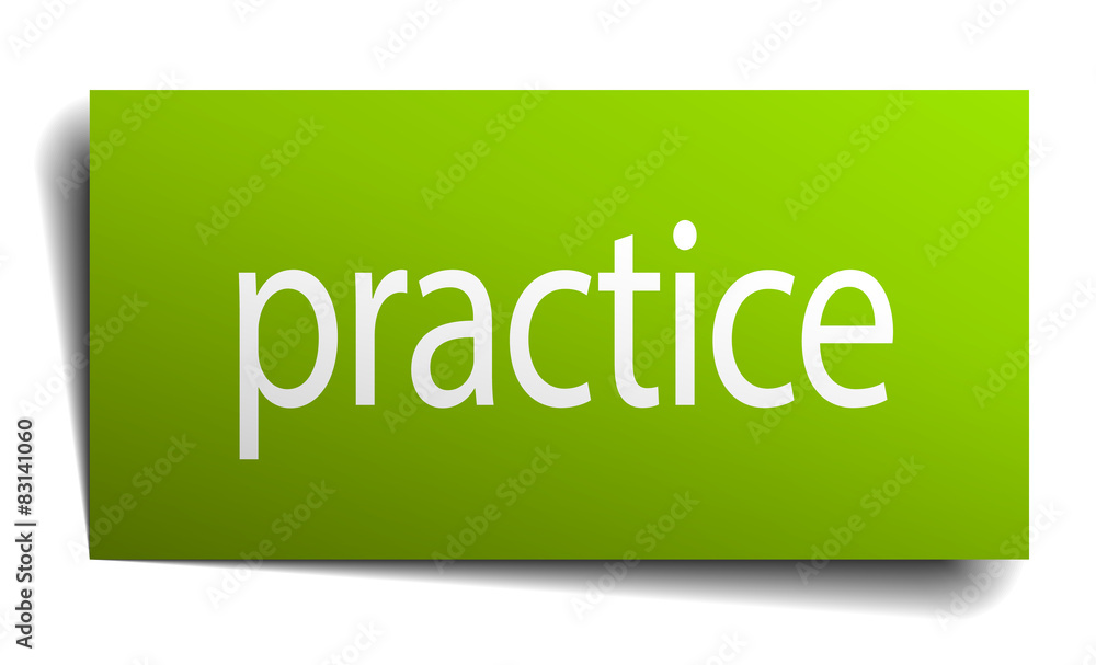 practice square paper sign isolated on white practice square paper sign isolated on white