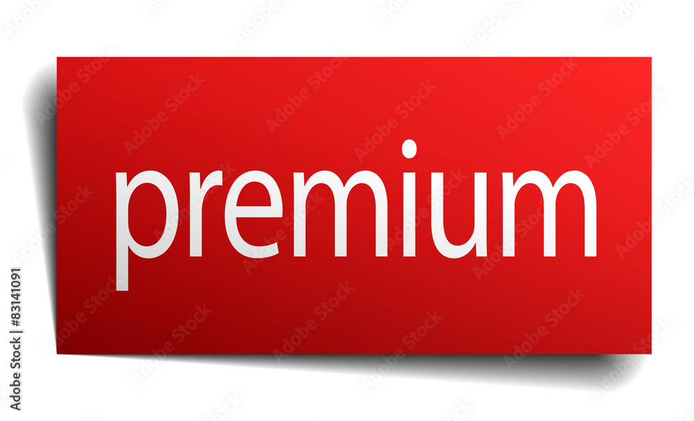 premium red paper sign on white background premium red paper sign on white background