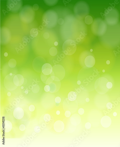 green bokeh abstract light background.  illustration