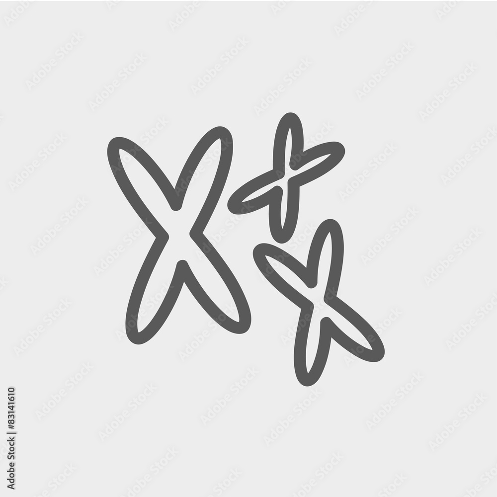 Chromosomes thin line icon Chromosomes thin line icon
