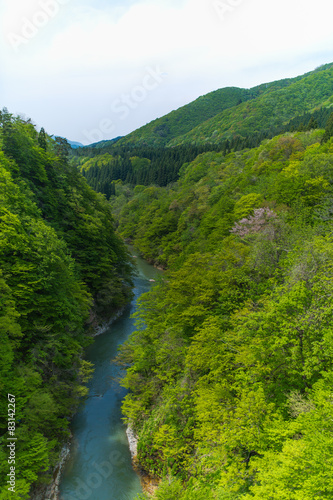 小安峡の渓谷