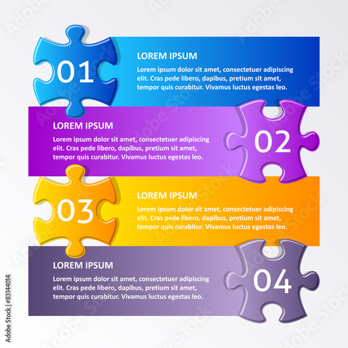 Colorful puzzle design template