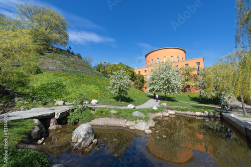 Canvas Print City library or Stadsbiblioteket from Observatorielunden with po