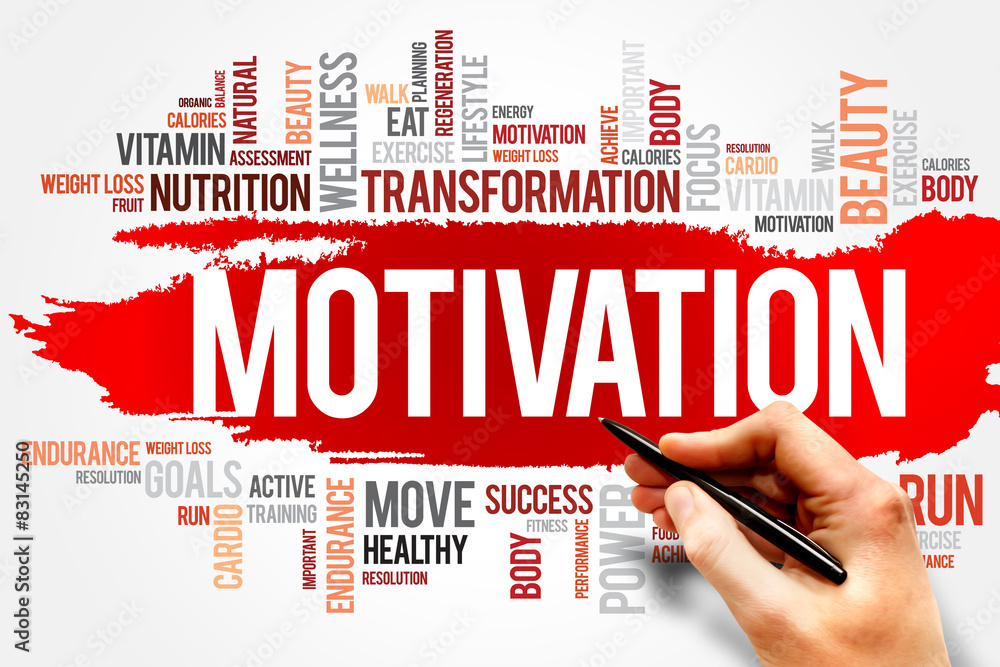 MOTIVATION word cloud, fitness, sport, health concept MOTIVATION word cloud, fitness, sport, health concept
