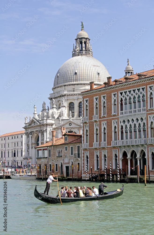 Grand Canal in Venice, gondola in the Venice