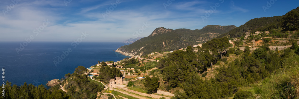 Panorama of the west coast of Mallorca