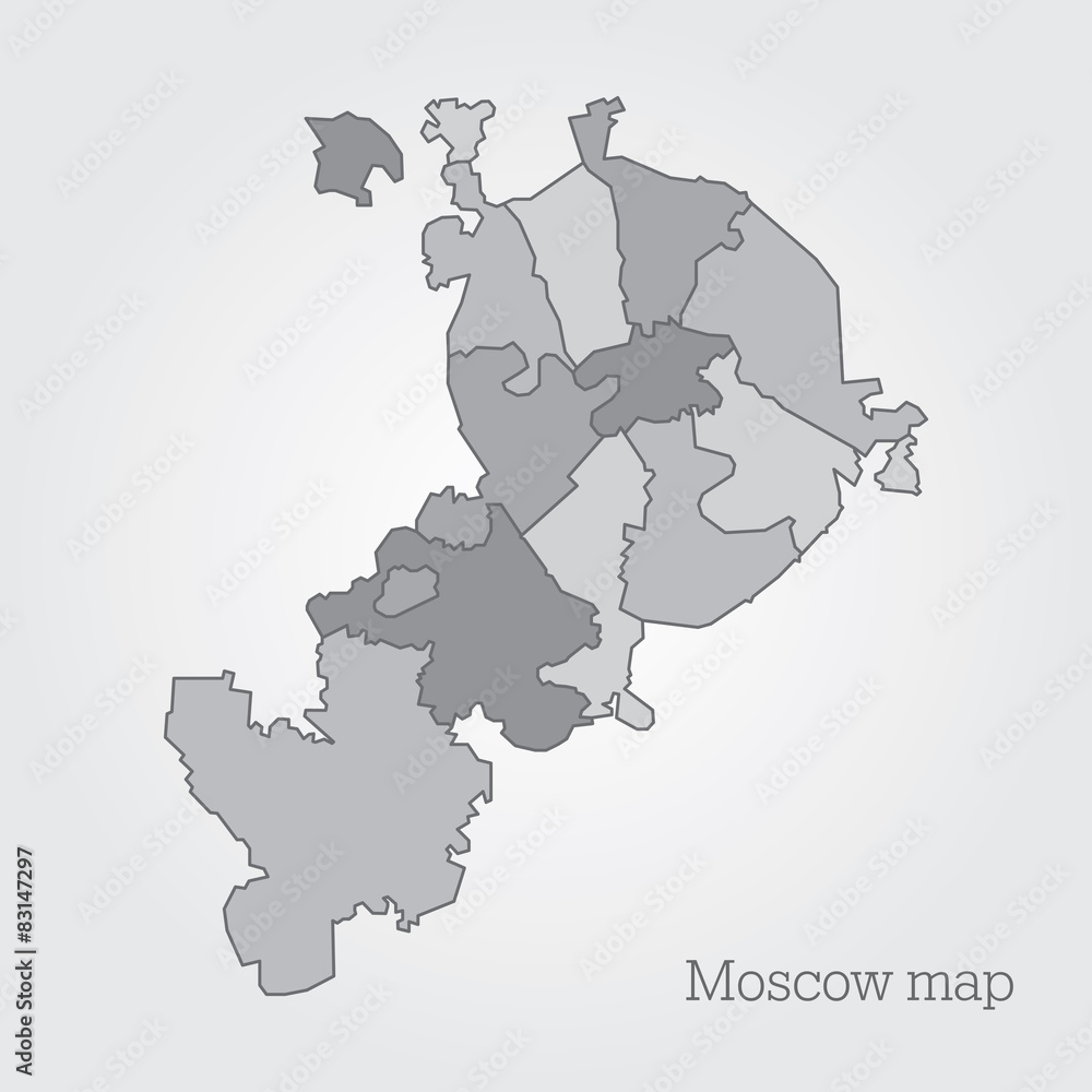 Moscow administrative map