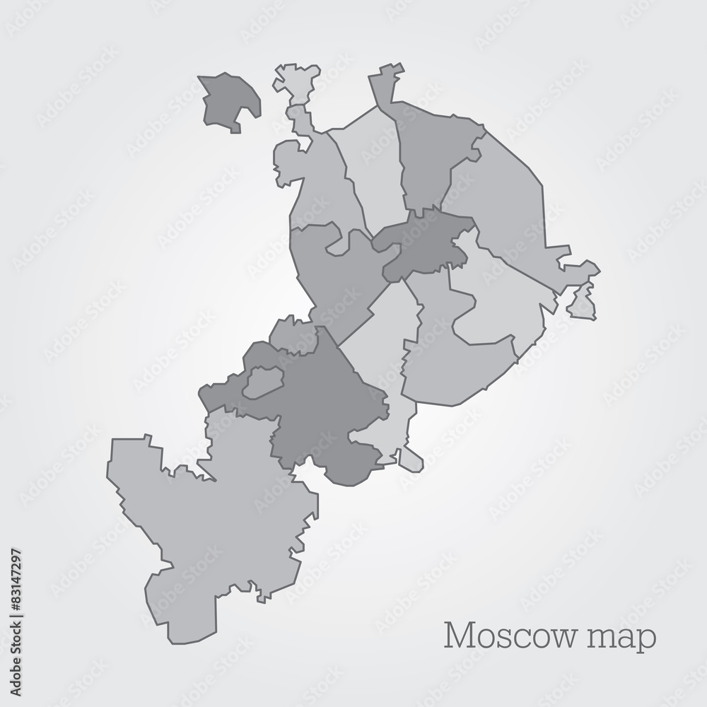 Контурная карта москвы