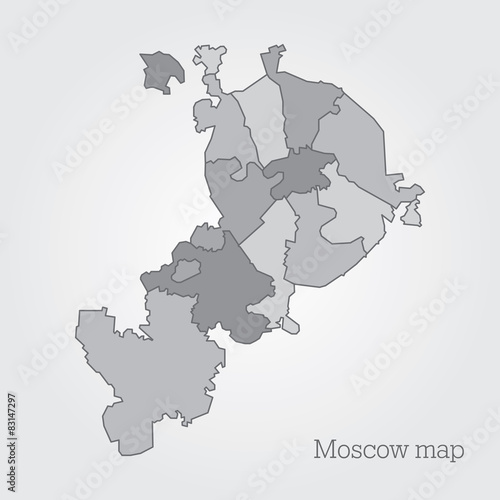 Moscow administrative map
