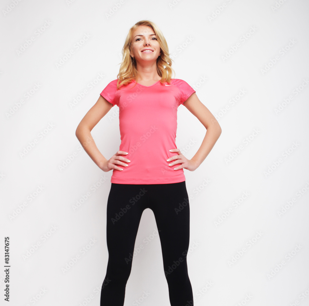 Beautiful young fitness trainer Beautiful young fitness trainer