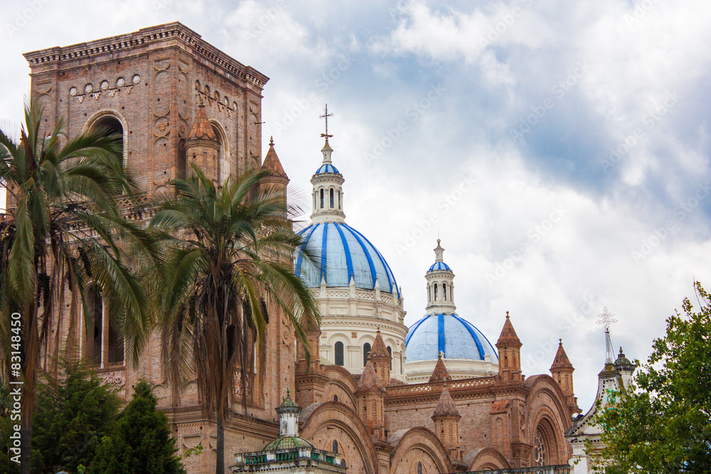 Cathedral domes Old Cuenca Ecuador