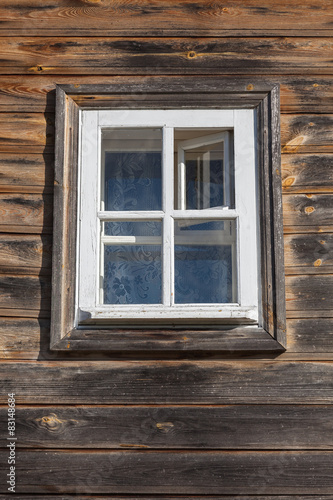 Window in an old wooden house