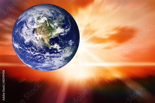 Fototapeta Naklejka Na Ścianę i Meble -  Composite image of earth