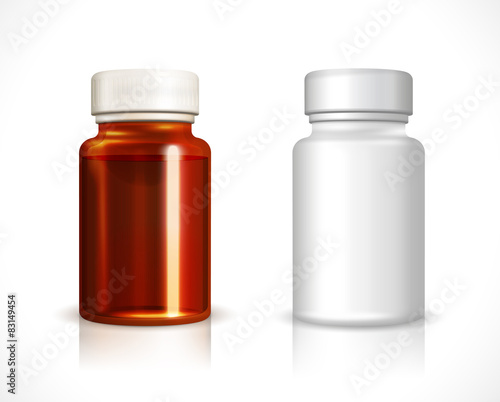 Blank plastic and glass bottle
