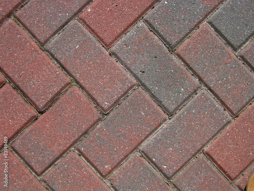 In a herringbone pattern