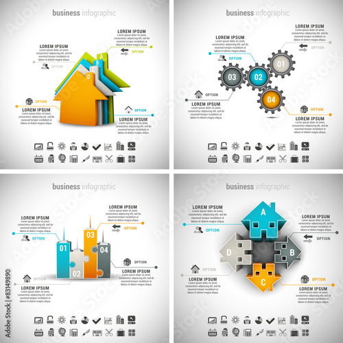 4 in 1 Business Infographics