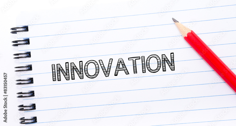 INNOVATION Text written on notebook page INNOVATION Text written on notebook page