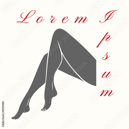 Woman legs logo